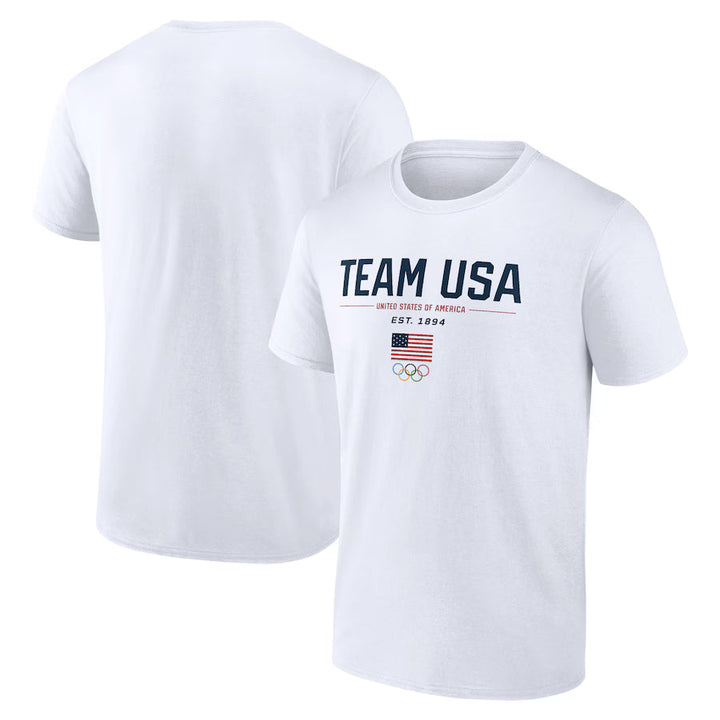 White Team USA 2024 Olympics Gold Medal T-Shirt