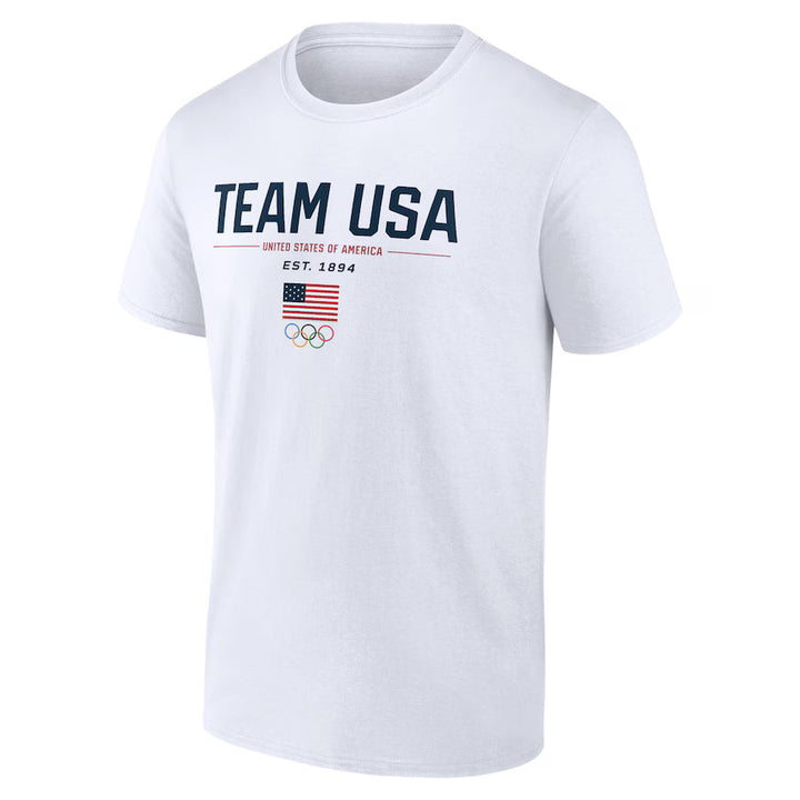 White Team USA 2024 Olympics Gold Medal T-Shirt